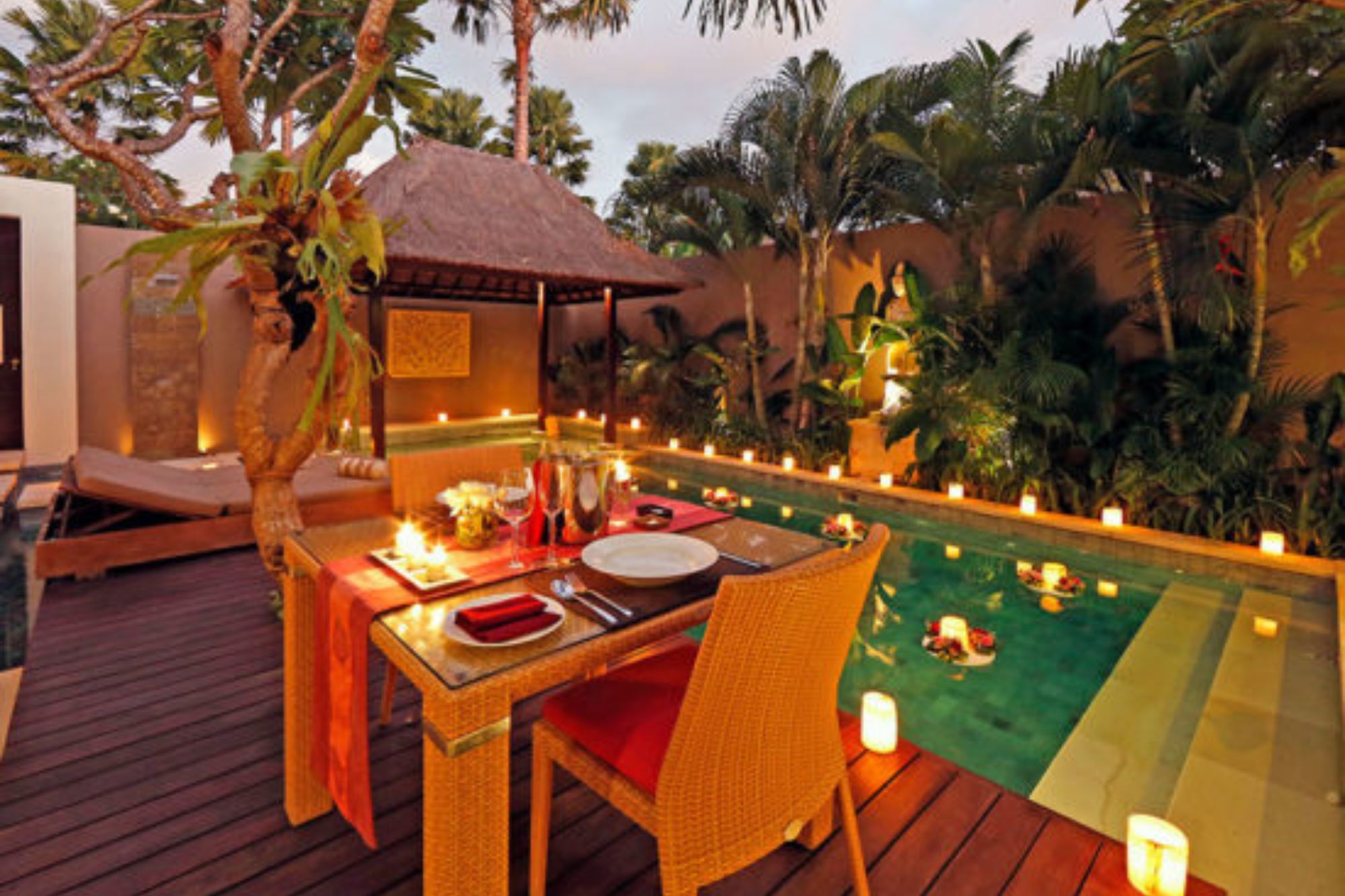 Chandra Bali Poolside Dinner Table | Bali, Indonesia